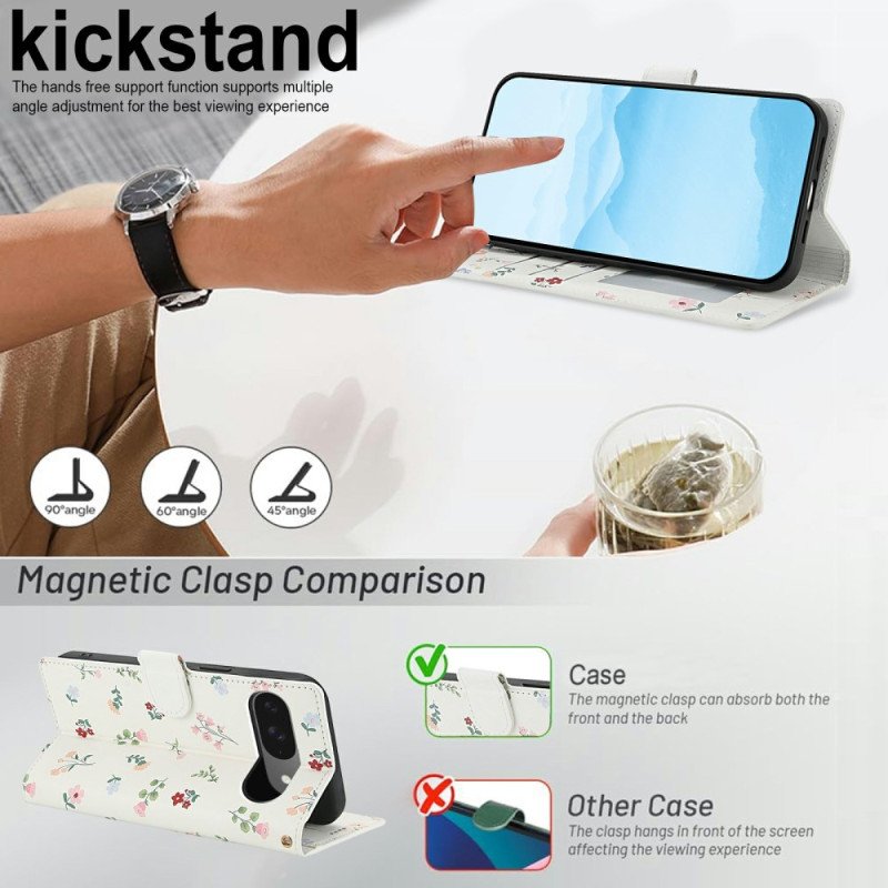 Fodral Google Pixel 10 / 10 Pro Blommig Rem