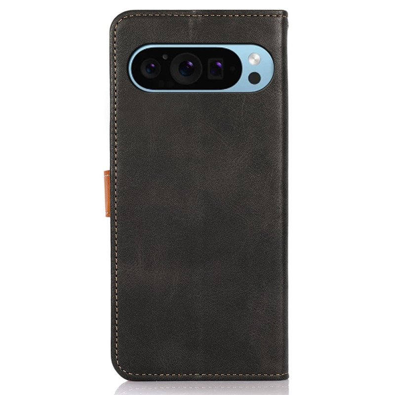 Läderfodral Google Pixel 10 / 10 Pro Telefonfodral Khazneh Guldspänne