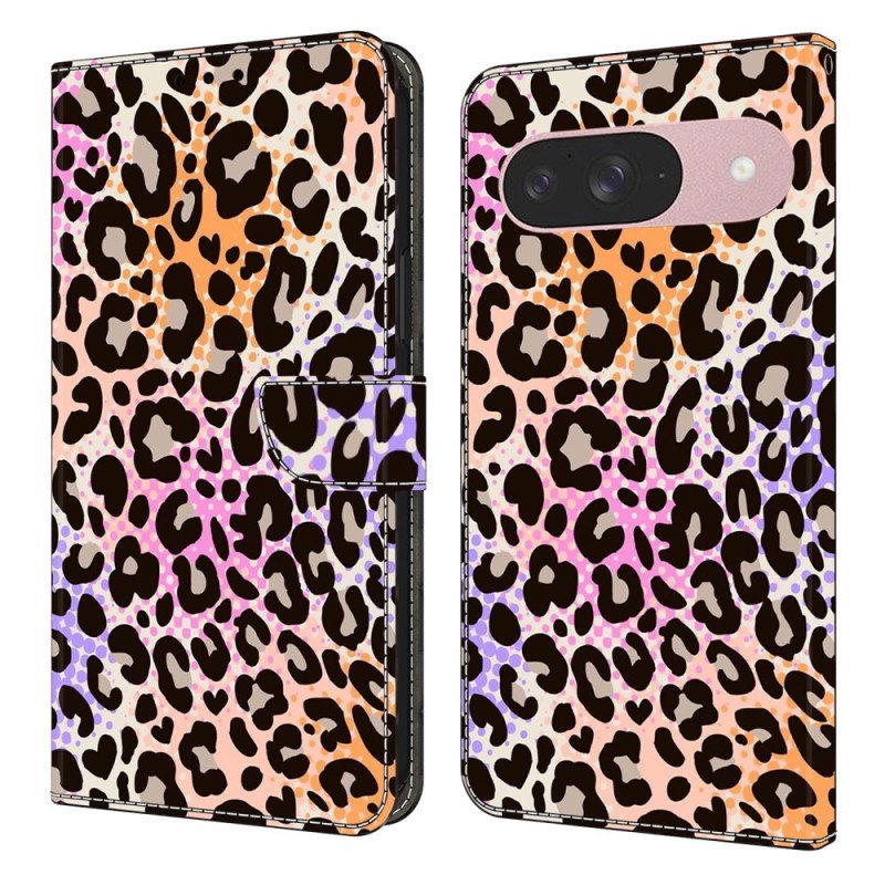 Läderfodral Google Pixel 10 / 10 Pro Telefonfodral Leopardmönster