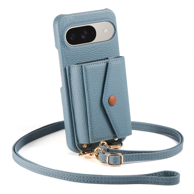 Skal Google Pixel 10 / 10 Pro Korthållare Med 9 Spegelglas Och Axelrem