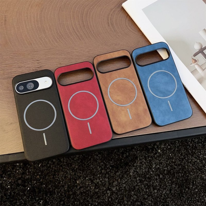 Skal Google Pixel 10 / 10 Pro Magsafe-kompatibel Lädereffekt