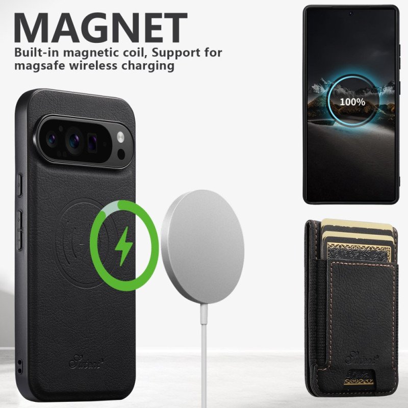 Skal Google Pixel 10 / 10 Pro Telefonfodral Suteni Magnetisk Korthållare