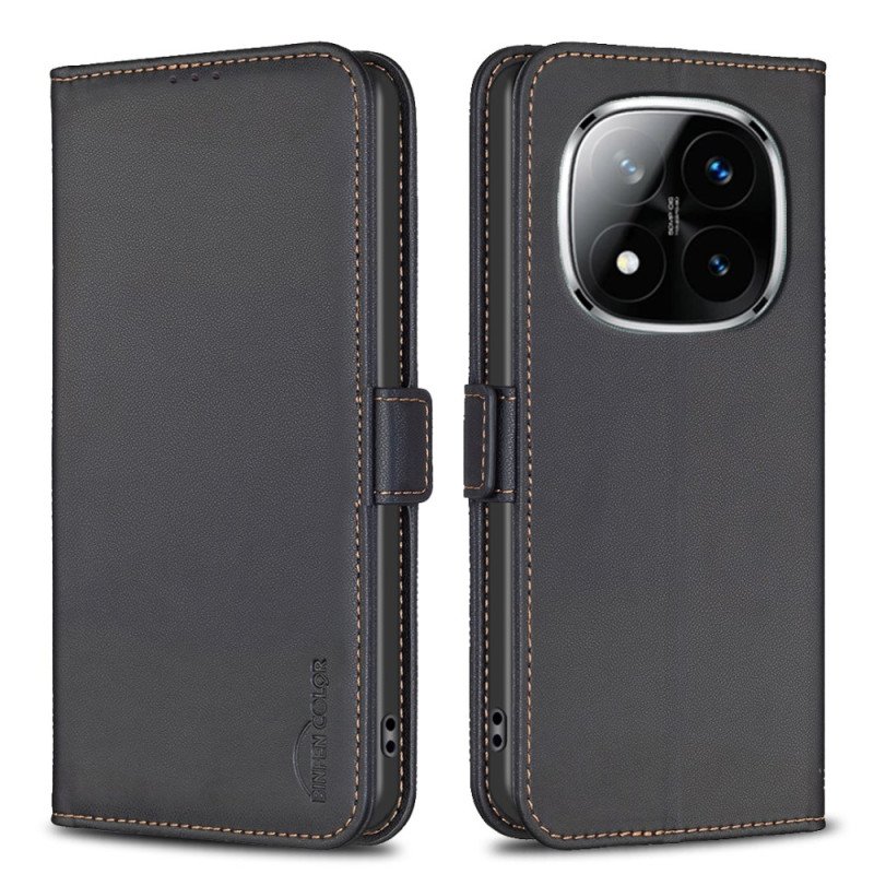 Fodral För Xiaomi Redmi Note 14 Pro 5g Binfen-färg Lädereffekt