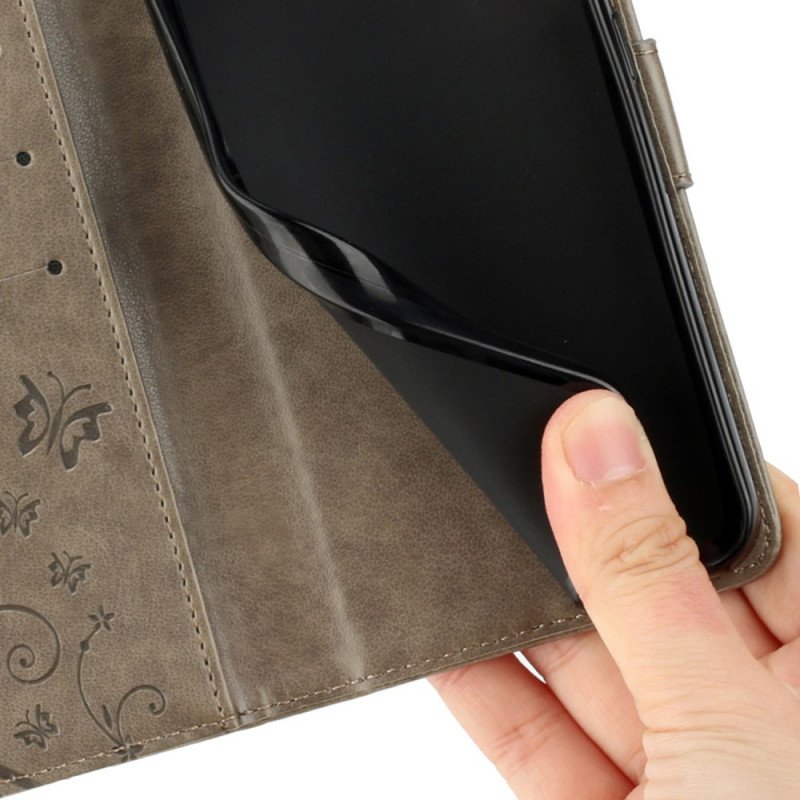 Fodral För Xiaomi Redmi Note 14 Pro 5g Fjärils- Och Blommönster