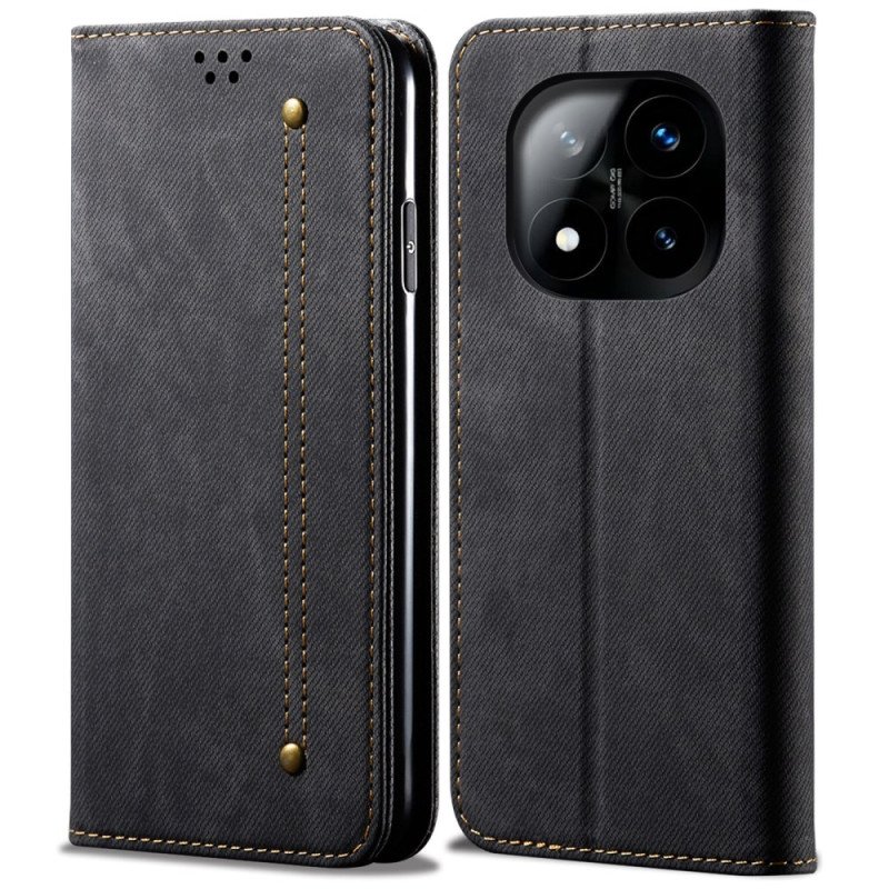Folio-fodral Xiaomi Redmi Note 14 Pro 5g Denimtyg