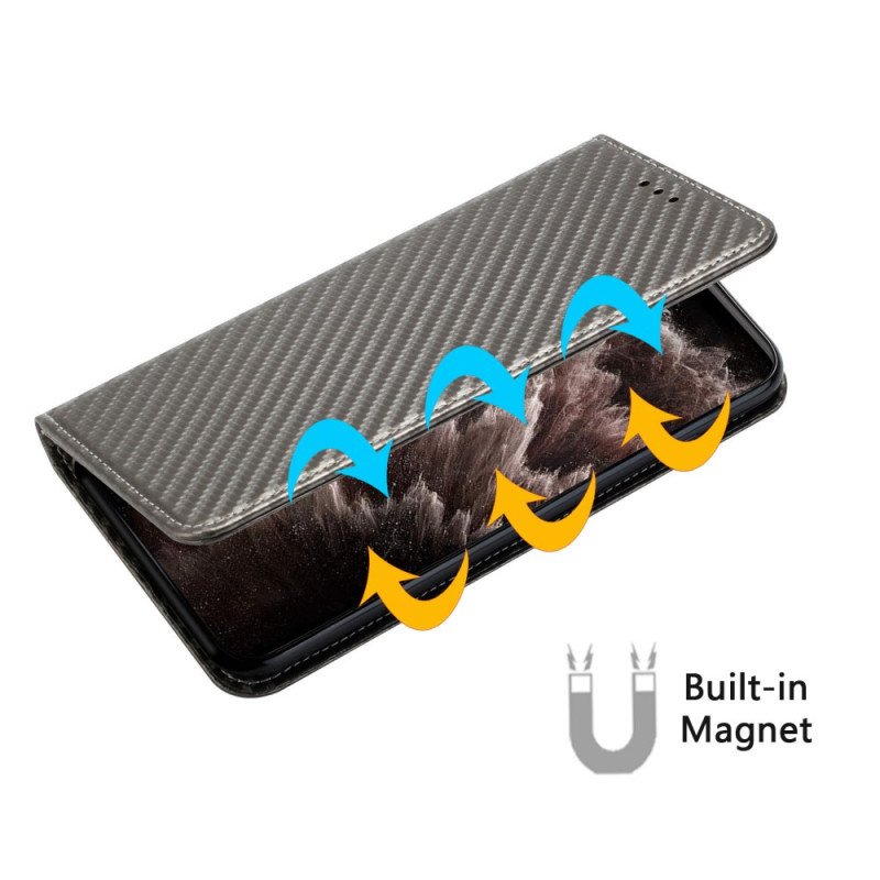 Folio-fodral Xiaomi Redmi Note 14 Pro 5g Telefonfodral Kolfiber Med Rem