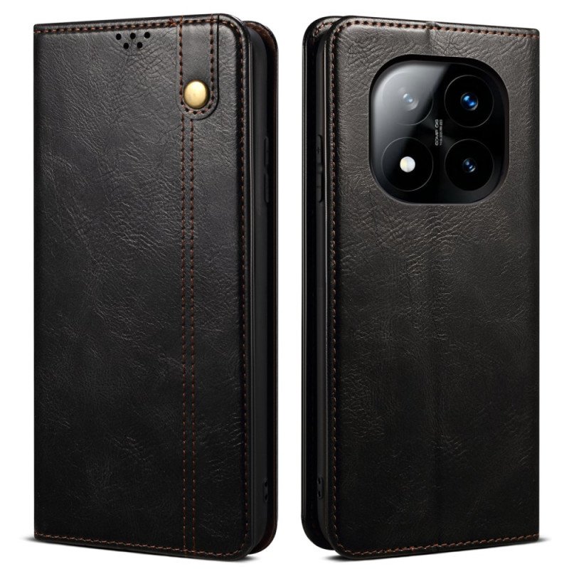 Folio-fodral Xiaomi Redmi Note 14 Pro 5g Vaxat Konstläder