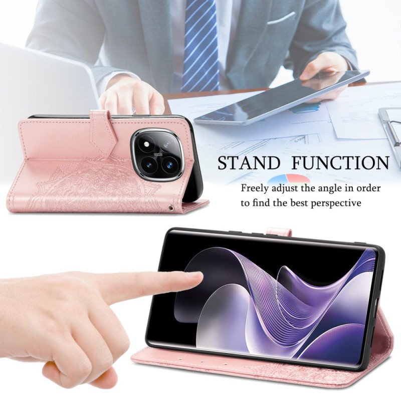 Läderfodral Xiaomi Redmi Note 14 Pro 5g Telefonfodral Barock Mandala