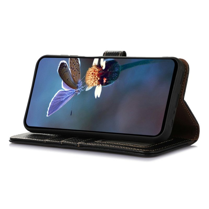 Läderskal Fodral Xiaomi Redmi Note 14 Pro 5g Äkta Läder Rfid-blockering