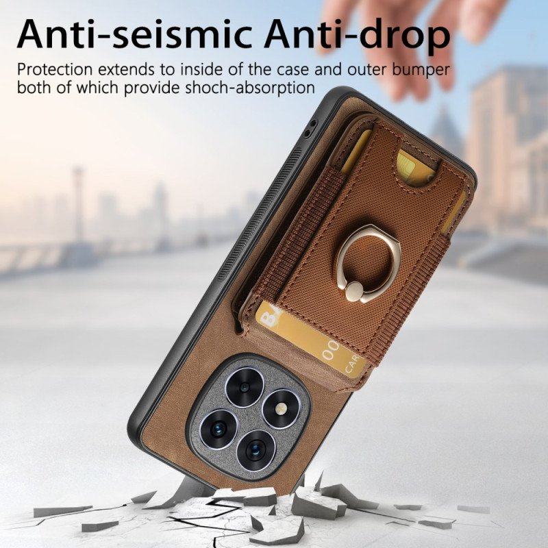 Skal Xiaomi Redmi Note 14 Pro 5g Telefonfodral Magnetisk Korthållare Med Vertikal Flik