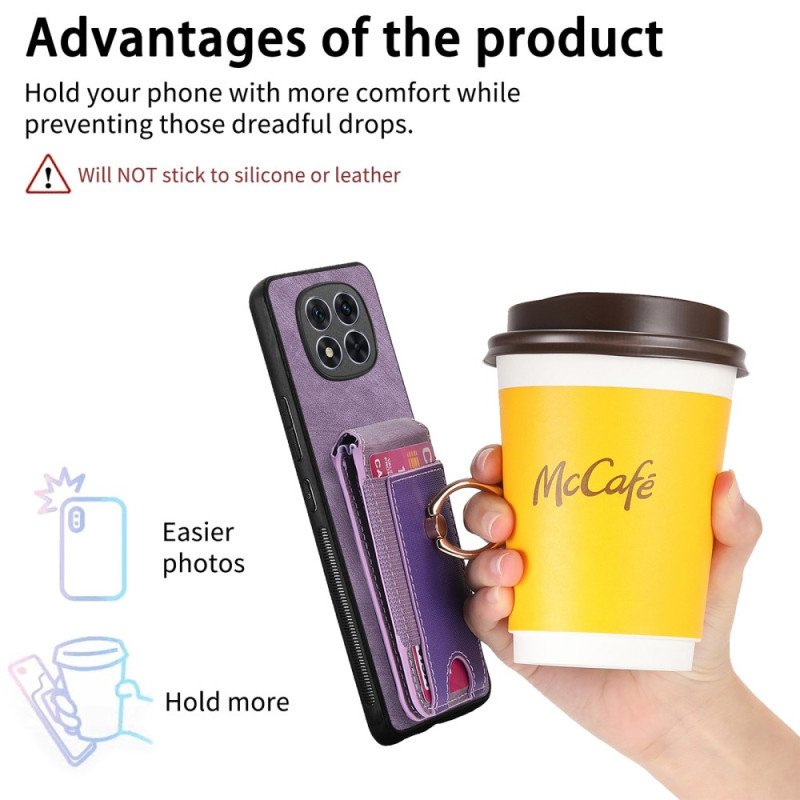 Skal Xiaomi Redmi Note 14 Pro 5g Telefonfodral Magnetisk Korthållare Med Vertikal Flik