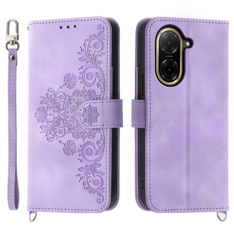 Fodral Poco C71 Blommig Spets Med Snodd Och Axelrem