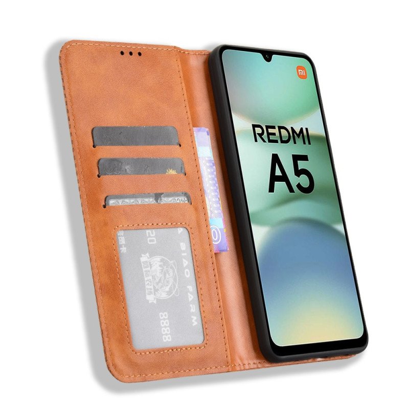 Folio-fodral Poco C71 Vintagekant