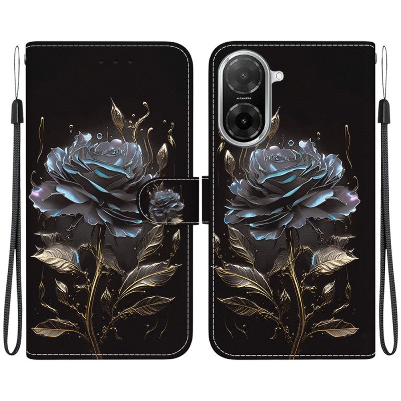 Läderfodral Poco C71 Telefonfodral Svart Ros