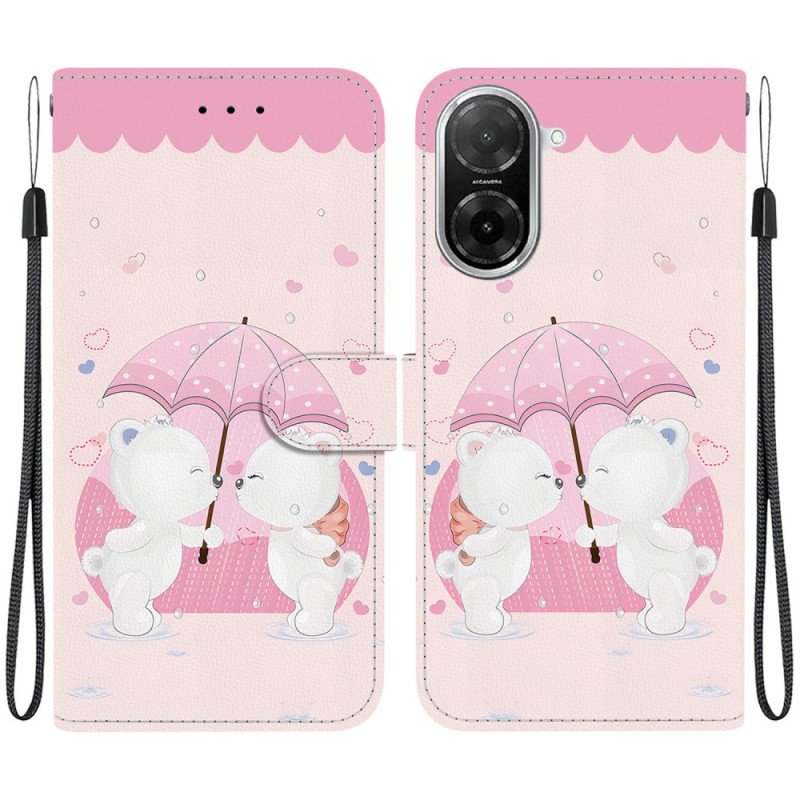 Läderskal Fodral Poco C71 Björnmönster