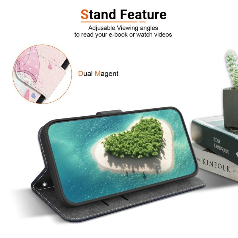 Läderskal Fodral Poco C71 Björnmönster