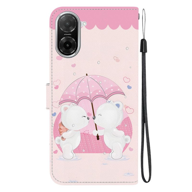 Läderskal Fodral Poco C71 Björnmönster