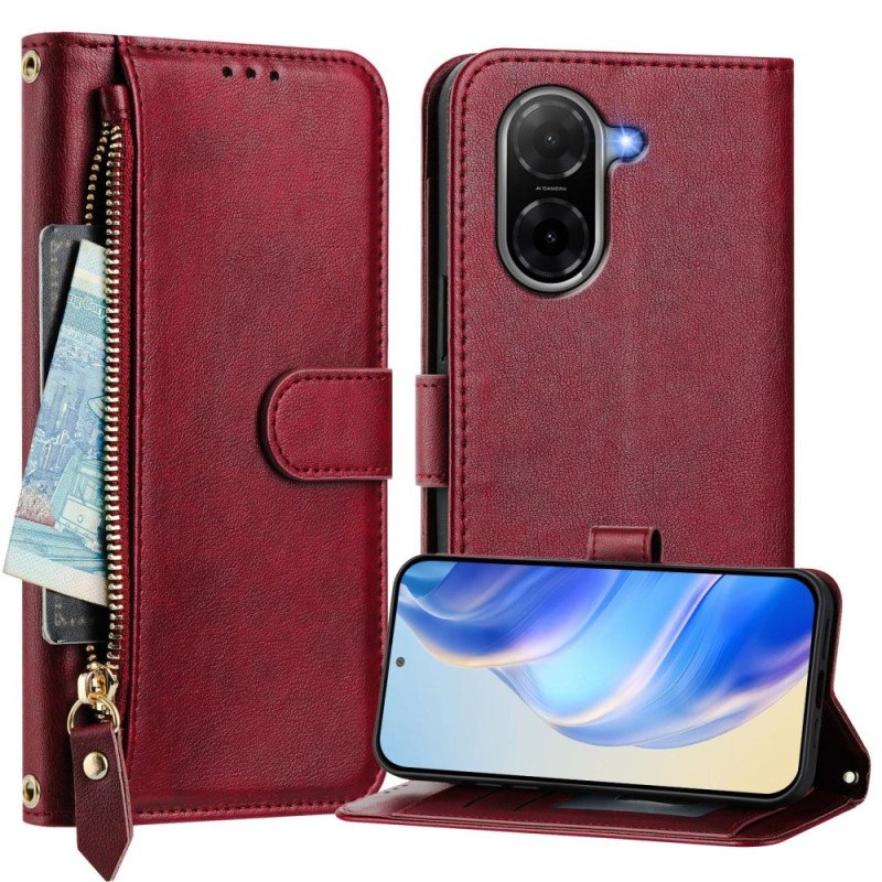 Läderskal Fodral Poco C71 Plånbok Med Rem