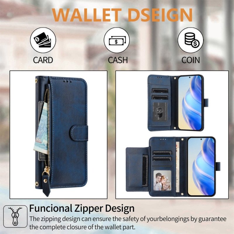 Läderskal Fodral Poco C71 Plånbok Med Rem