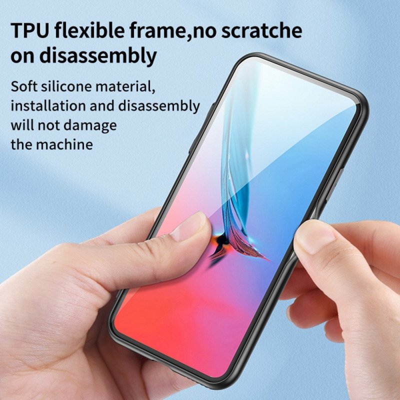 Skal Poco C71 Telefonfodral Blommigt Härdat Glas