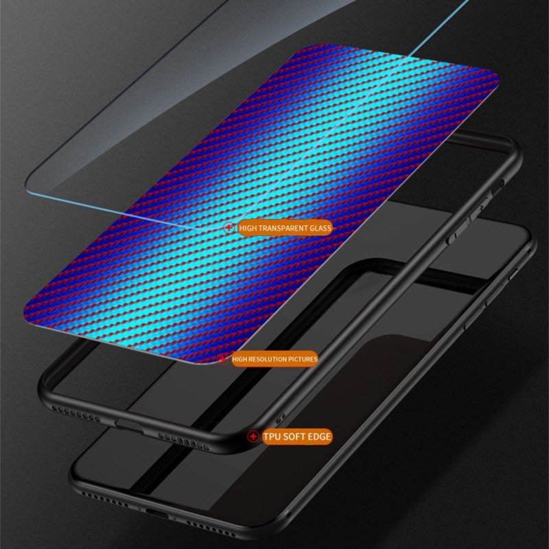 Skal Poco C71 Telefonfodral Kolfiberhärdat Glas