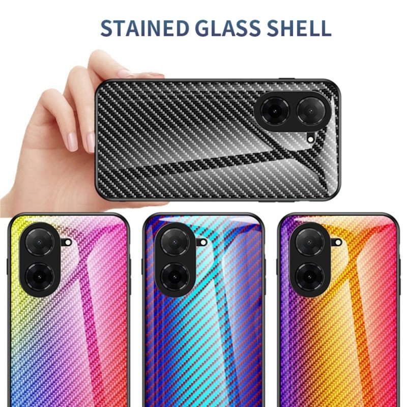 Skal Poco C71 Telefonfodral Kolfiberhärdat Glas