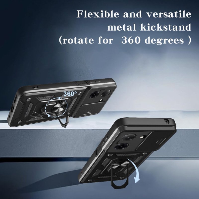 Skal Poco C71 Telefonfodral Skjutbart Kameraskydd Och Ringhållare