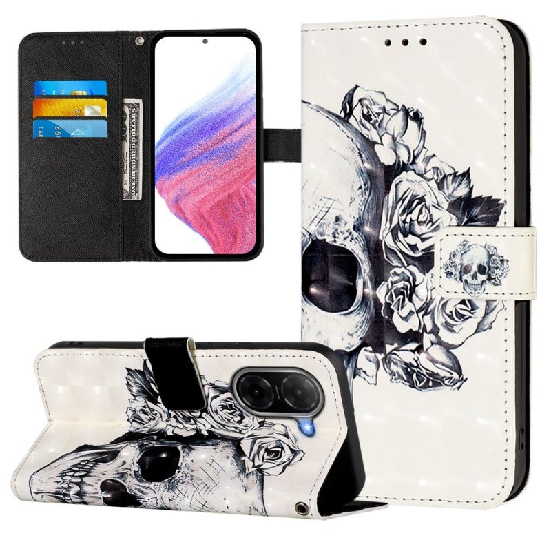 Skyddsfodral Poco C71 Blommig Dödskalle