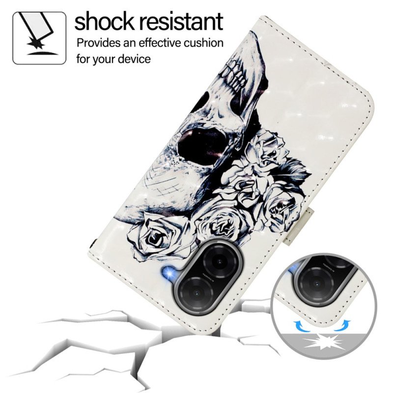 Skyddsfodral Poco C71 Blommig Dödskalle