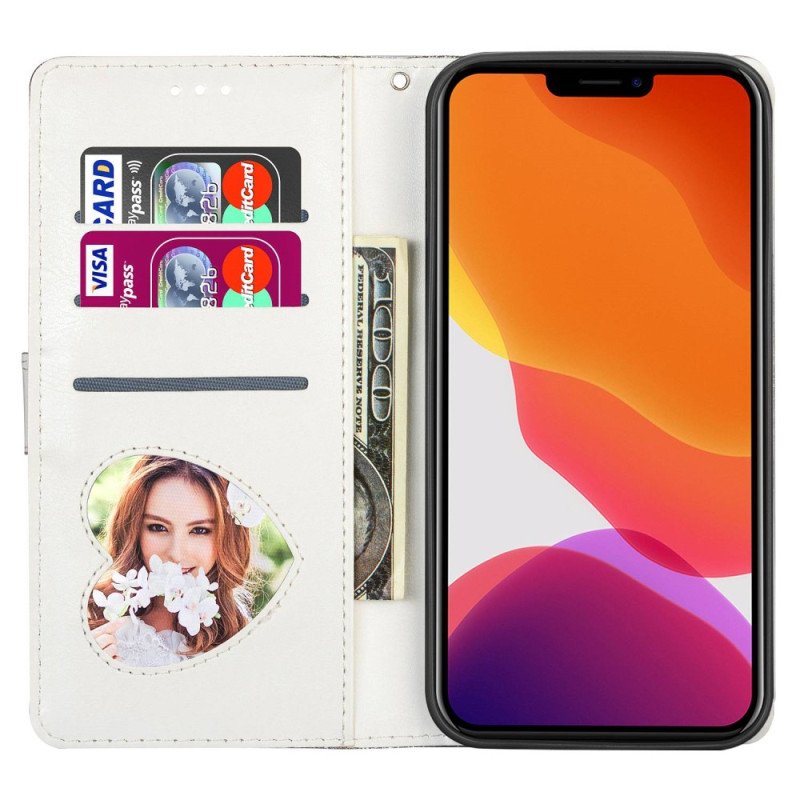 Folio-fodral iPhone 14 Pro Glitter Stil Med Paljetter