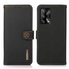 Fodral Oppo A74 4G Khazneh Rfid Äkta Läder