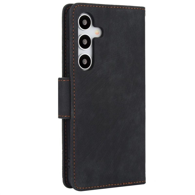 Fodral Samsung Galaxy S25 5g Blommigt Mönster Med Mockaeffekt