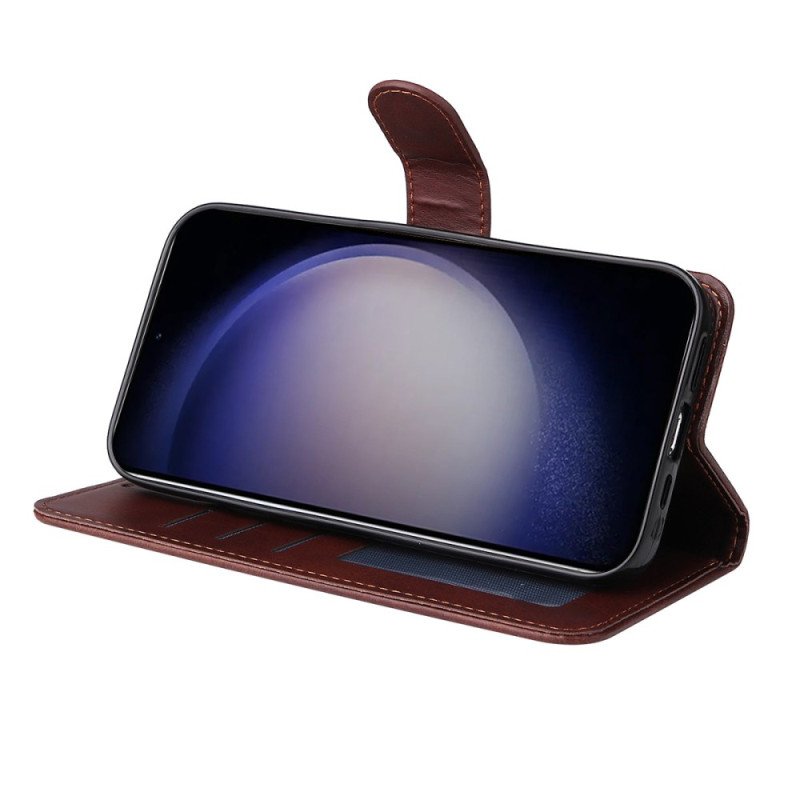 Fodral Samsung Galaxy S25 5g Enkay Konstläder Med Skärmskydd I Härdat Glas