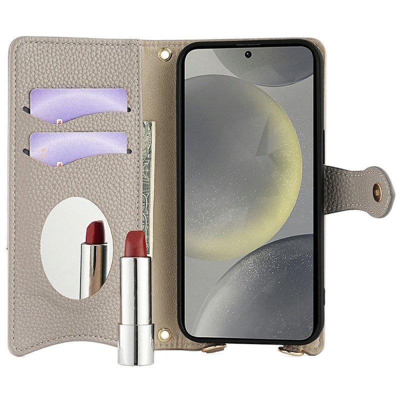 Fodral Samsung Galaxy S25 5g Spegel Och Kedja