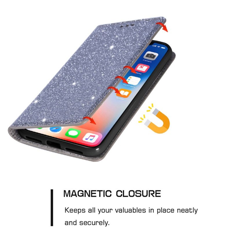 Folio-fodral För Samsung Galaxy S25 5g Paljetter