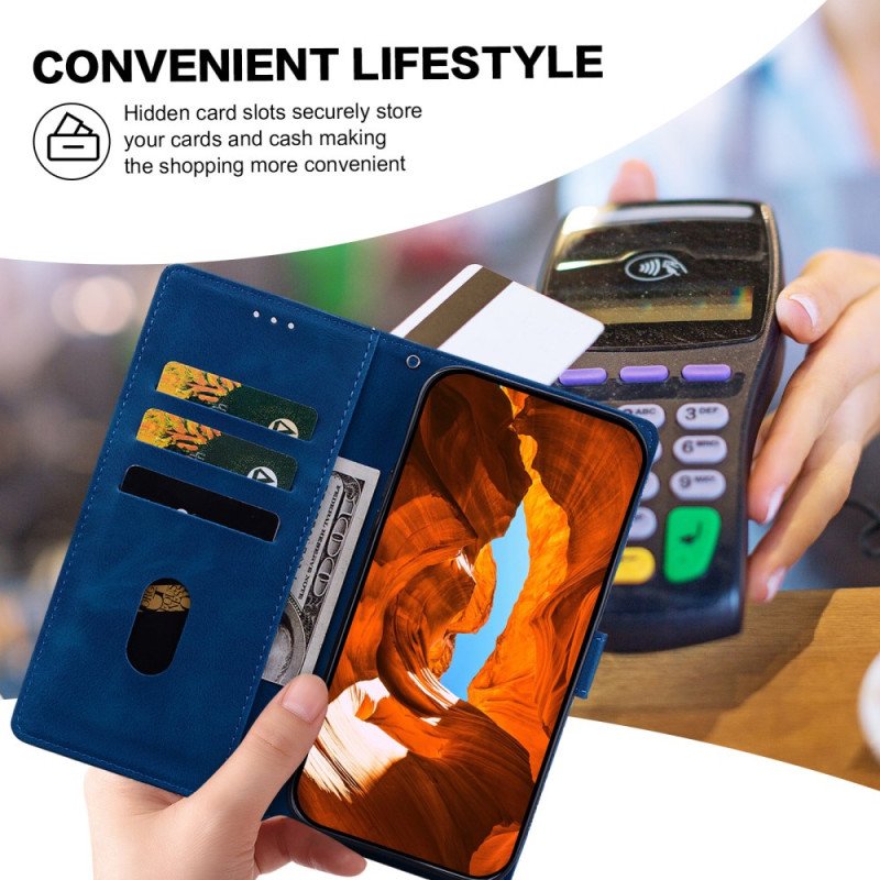 Läderfodral Samsung Galaxy S25 5g Telefonfodral Blommigt Spetsmönster