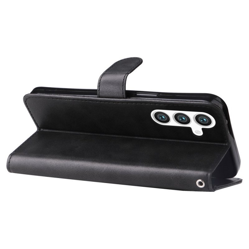 Läderfodral Samsung Galaxy S25 5g Telefonfodral Plånbok Med Dragkedja