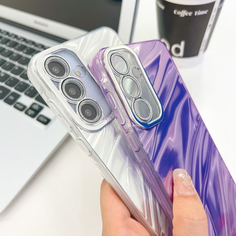 Skal För Samsung Galaxy S25 5g Pärlemorskimrande Med Skyddsfilm