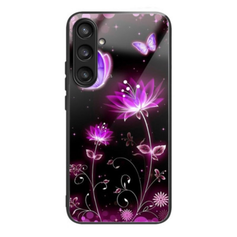 Skal Samsung Galaxy S25 5g Blommor Och Fjärilar I Härdat Glas