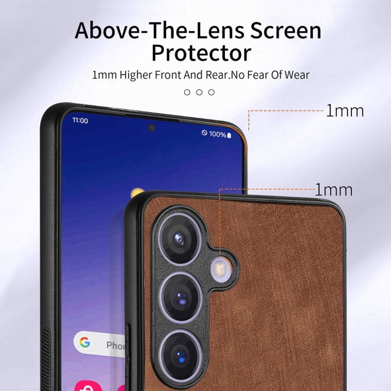 Skal Samsung Galaxy S25 5g Telefonfodral Korthållare Och Ring I Läderimitation