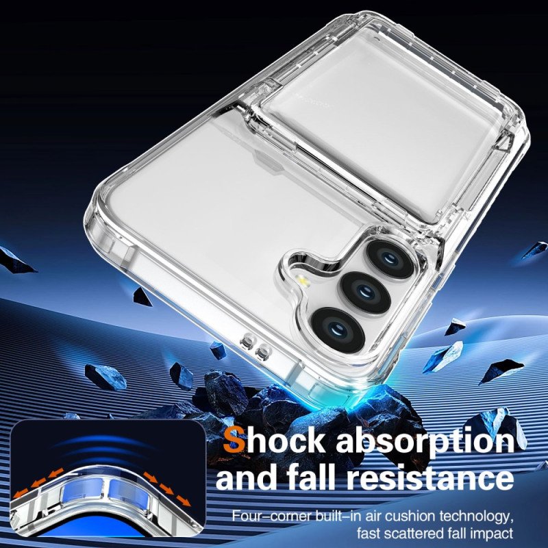 Skal Samsung Galaxy S25 5g Transparent Med Inbyggd Korthållare