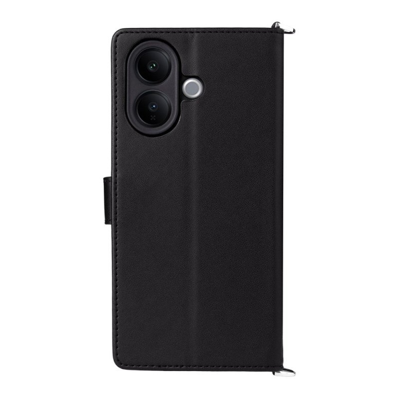 Fodral För Vivo V60 Lite Quiltad Med Remmar