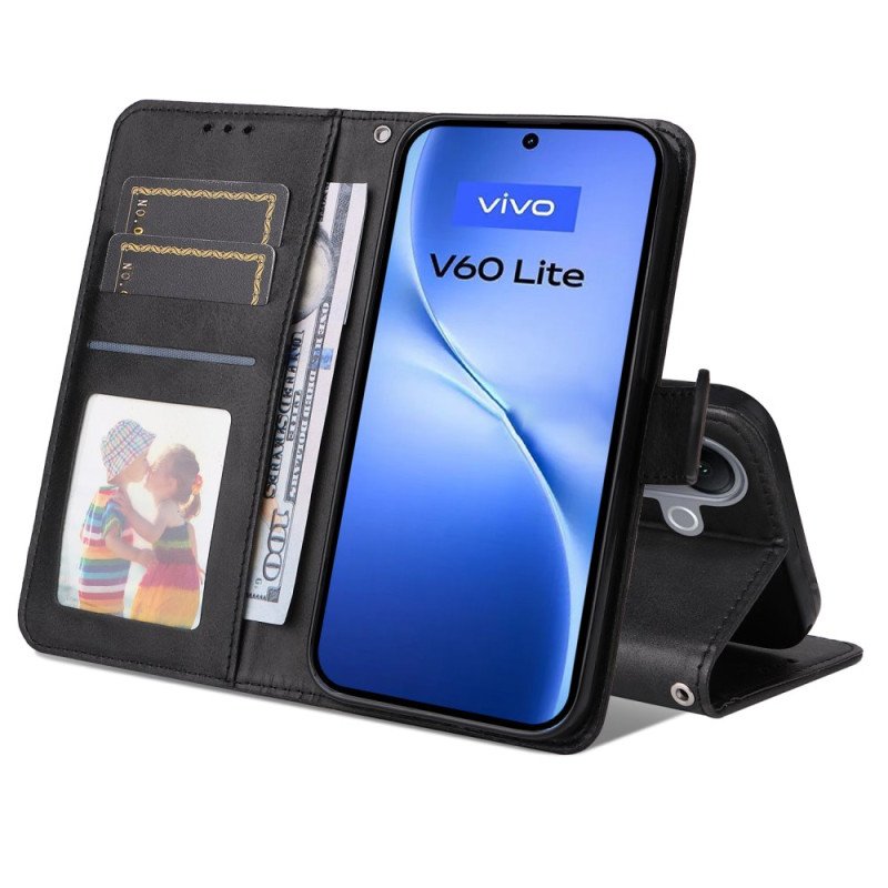 Läderfodral Vivo V60 Lite Telefonfodral Lädereffekt