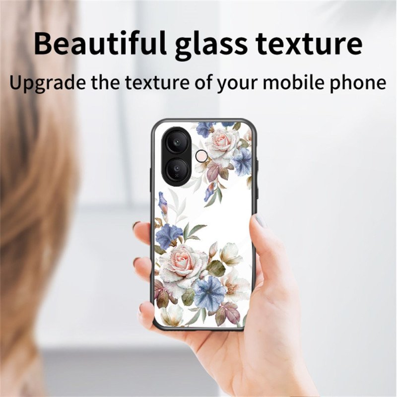 Skal Vivo V60 Lite Blommigt Härdat Glas