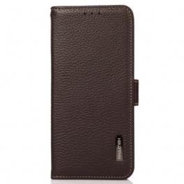 Folio-fodral Poco M4 5G Litchi Läder Khazneh Rfid