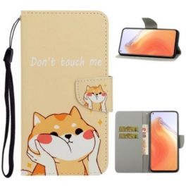 Fodral Xiaomi Mi 10T / 10T Pro Med Kedjar Cat Rör Mig Inte Med Rem