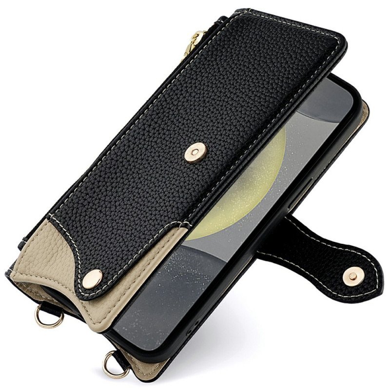 Fodral För Samsung Galaxy S25 Plus 5g Plånbok Med Kedja