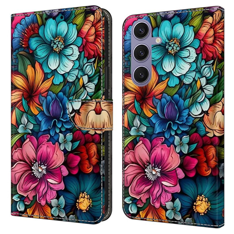 Fodral Samsung Galaxy S25 Plus 5g Färgglada Blommor