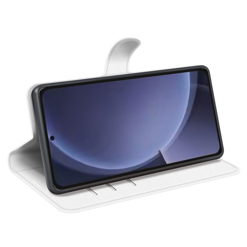 Fodral Samsung Galaxy S25 Plus 5g Klassisk Litchi-imitationsläder