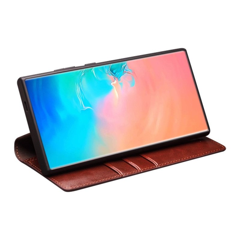 Folio-fodral Samsung Galaxy S25 Plus 5g Äkta Läder